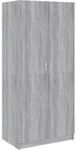 vidaXL Kleiderschrank Grau Sonoma 80x52x180 cm Holzwerkstoff
