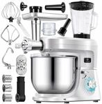 KESSER K&uuml;chenmaschine K-KM 3000 3 In 1 Fassungsverm&ouml;gen 5.5, 1400 W Silber