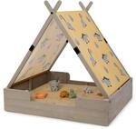 MUDDY BUDDY Sandkasten mit Zelt Dino Lover Warmgrau