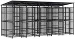 vidaXL Outdoor-Hundezwinger mit Dach Stahl 9,22 m&sup2; 3097950