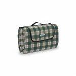 Relaxdays Picknickdecke Polyester Aluminium Dunkelgr&uuml;n Kariert Isoliert Faltbar 200