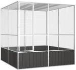 vidaXL Vogelk&auml;fig Anthrazit 213,5x217,5x211,5 cm Verzinkter Stahl