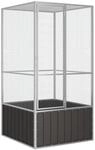 vidaXL Vogelk&auml;fig Anthrazit 111x107x211,5 cm Verzinkter Stahl
