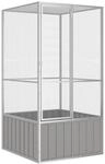 vidaXL Vogelk&auml;fig Grau 111x107x211,5 cm Verzinkter Stahl