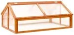 vidaXL Gew&auml;chshaus Braun 114x80x50 cm Tannenholz 316415