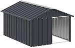 vidaXL Hundeh&uuml;tte Anthrazit 116,5x153x81,5 cm Verzinkter Stahl 171541