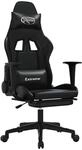 vidaXL Gaming-Stuhl mit Fu&szlig;st&uuml;tze Schwarz Kunstleder 3143707