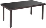 MCW Poly-Rattan Gartentisch Chieti Braun