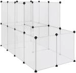 vidaXL Kleintierk&auml;fig Transparent 142x74x93 cm PP und Stahl