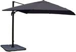 MCW Ampelschirm A96 3x3m Alu Anthrazit mit St&auml;nder Drehbar