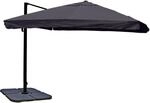 MCW Ampelschirm A96 3x3m Alu Flap Anthrazit mit St&auml;nder