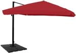 MCW Ampelschirm A96 3x4m Flap Alu/Stahl Bordeaux mit St&auml;nder Drehbar