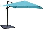 MCW Ampelschirm A96 3x4m Alu/Stahl T&uuml;rkis mit St&auml;nder Drehbar