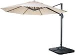 MCW Ampelschirm A96 &Oslash; 3m Alu/Stahl Creme mit St&auml;nder