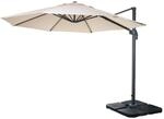 MCW Ampelschirm A96 &Oslash; 3m Alu/Stahl Creme mit St&auml;nder Drehbar