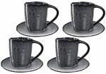 Leonardo Matera Espresso Set 8-teilig Anthrazit