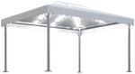 vidaXL Pavillon mit LED-Lichterkette 400x300 cm CremeWei&szlig; Aluminium