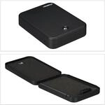Relaxdays Sicherheitsbox Stahl Schwarz Abschlie&szlig;bar 5 cm x 17 cm x 25 cm 1,2 kg