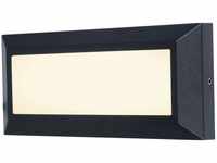 Lutec LED-Außenwandleuchte Helena 1-flammig Schwarz 10,1 cm x 23 cm x 3,2 cm