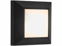 Lutec LED-Außenwandleuchte Helena 1-flammig Schwarz 10,1 cm x 10,1 cm x 3,2 cm
