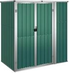 vidaXL Ger&auml;tehaus Gr&uuml;n 161x89x161 cm Verzinkter Stahl 1157299