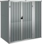 vidaXL Ger&auml;tehaus Grau 161x89x161 cm Verzinkter Stahl 1157300