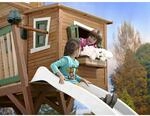 Axi Max Spielhaus Braun - Gr&uuml;n mit Wei&szlig;er Rutsche 193 x 432 x 288 cm