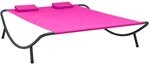 vidaXL Sonnenliege Stoff Rosa