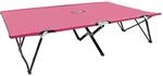 vidaXL Klappbare Sonnenliege f&uuml;r 2 Personen Rosa Stahl