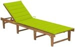 vidaXL Klappbare Sonnenliege mit Auflage Akazie Massivholz 3064175
