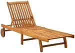 vidaXL Sonnenliege Akazie Massivholz 199 x 59/63 x 30/62/76/85 cm