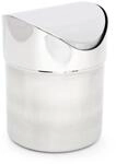 Relaxdays Tischabfallbeh&auml;lter Edelstahl Schwingdeckel 1,2 Liter 15,5 cm x 12 cm 0,4