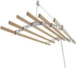 Monstershop Deckentrockner aus Holz - Wei&szlig; - 1.5m