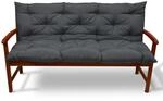 Beautissu Flair BR Bankauflage 180x50cm Graphitgrau