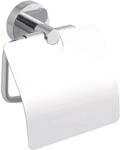Tesa Toilettenpapierhalter Smooz mit Deckel Hochglanzverchromt
