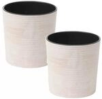 Siena GardenPflanzgef&auml;&szlig; - Set 2 teilig Eco Lens Wei&szlig; &Oslash;30x30,5 cm
