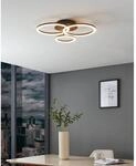 Eglo LED-Deckenleuchte Parrapos-Z 54,5 cm x 44,5 cm Wei&szlig; Schwarz