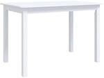 vidaXL Esstisch Wei&szlig; 114x71x75 cm Gummiholz Massiv