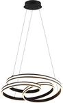 Trio LED-Pendelleuchte Nuria 1.500 mm x 600 mm x 600 mm Schwarz Matt