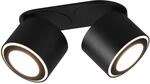 Trio LED-Ein-/Aufbauspot Taurus 2x5W 2x450,m Schwarz matt