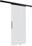 inova Glasschiebet&uuml;r Vollfl&auml;chig Satiniert 900 x 2035 mm Komplettset Schwarz mit