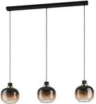 Eglo Pendelleuchte Oilella 3-flammig Schwarz-Messing 110 cm x 95 cm