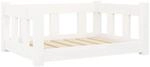 vidaXL Hundebett Wei&szlig; 65,5x50,5x28 cm Massivholz Kiefer 820188