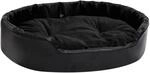 vidaXL Hundebett Schwarz 90x79x20 cm Pl&uuml;sch und Kunstleder 171263