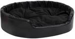 vidaXL Hundebett Schwarz 99x89x21 cm Pl&uuml;sch und Kunstleder 171264