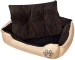 vidaXL Hundebett Beige und Braun XXL 131364