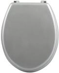 MSV WC-Sitz Cleo MDF 45 cm x 37 cm x 5,6 cm Silber