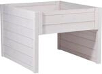 Dobar M&auml;hrobotergarage mit integriertem Pflanzkasten Wei&szlig; 56 cm x 73 cm x 79...