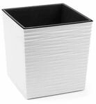 Siena Garden Pflanzgef&auml;&szlig; Modern Biron Wei&szlig; 25x25x26,0 cm