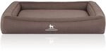 Knuffelwuff Hundebett Yukon Orthop&auml;disch Velours 120 x 100cm Graubraun